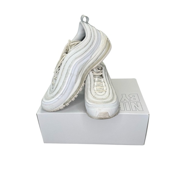 Nike Air Max 97 By You Custom Women's Shoes White/White/White Size 9.5 - Picture 2 of 9